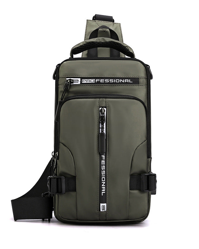 Men's black sling chest bag
