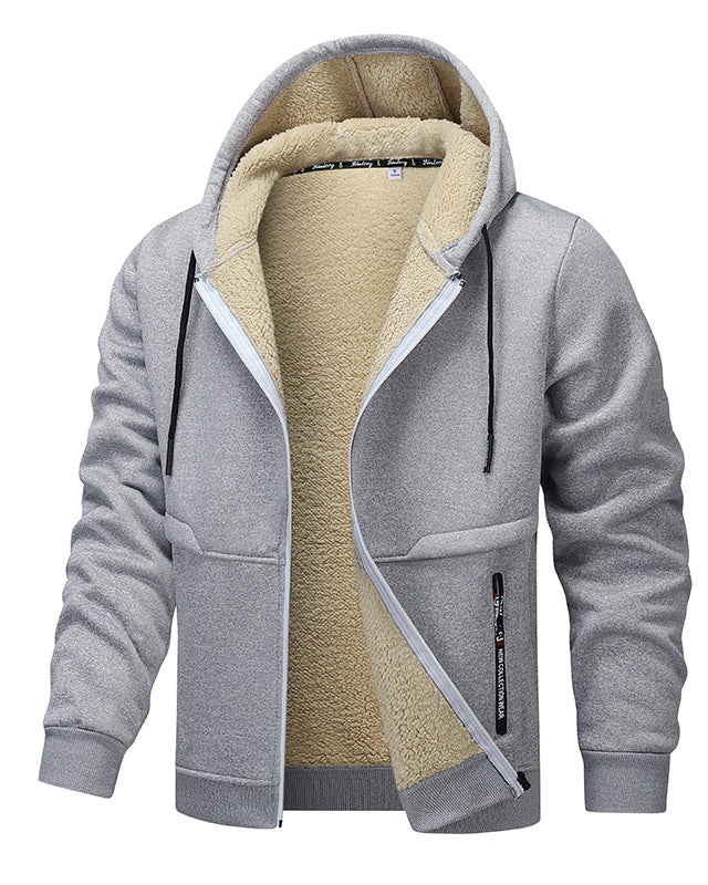 Men's sherpa lined zip hoodie