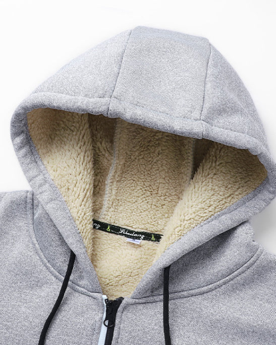 Men's sherpa lined zip hoodie