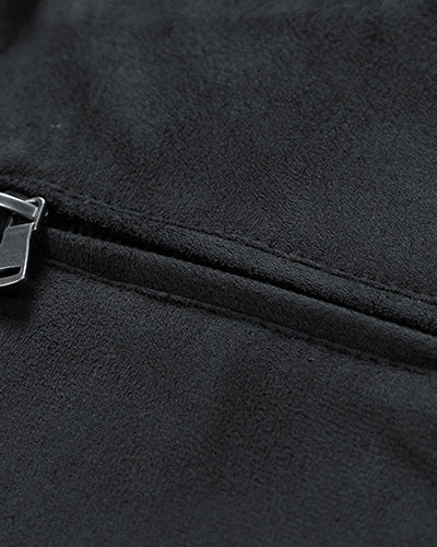 Men's faux suede bomber jacket