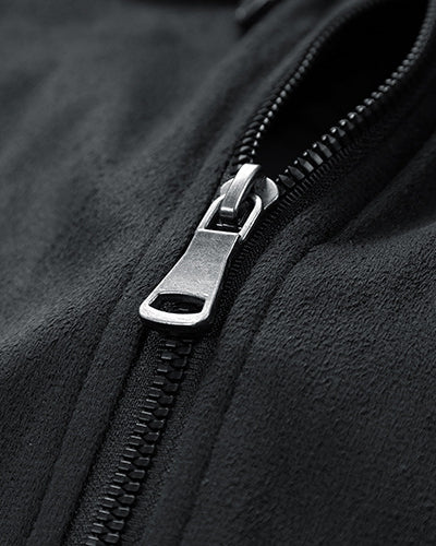Men's faux suede bomber jacket