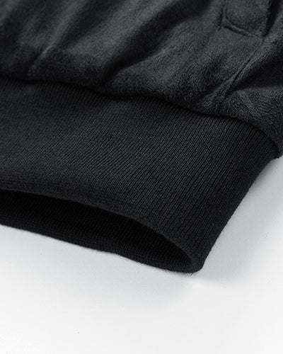 Men's faux suede bomber jacket