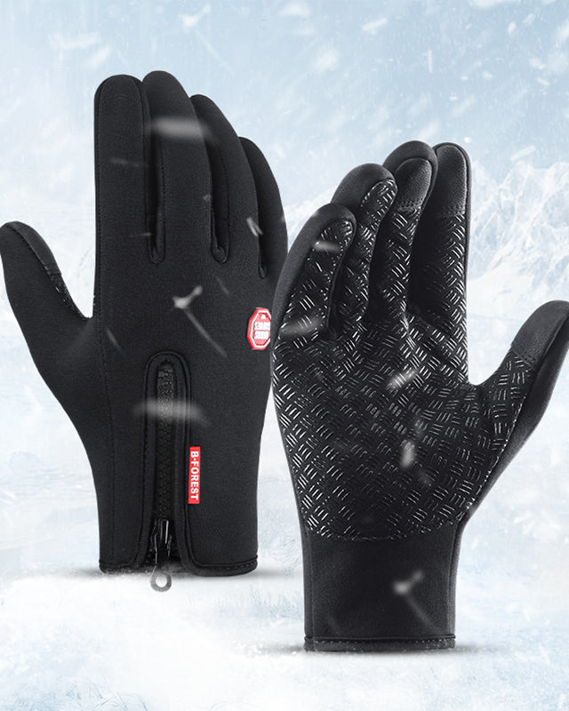 Fleece lined touchscreen winter gloves