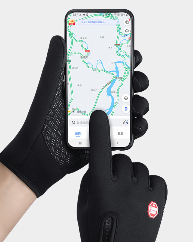 Fleece lined touchscreen winter gloves