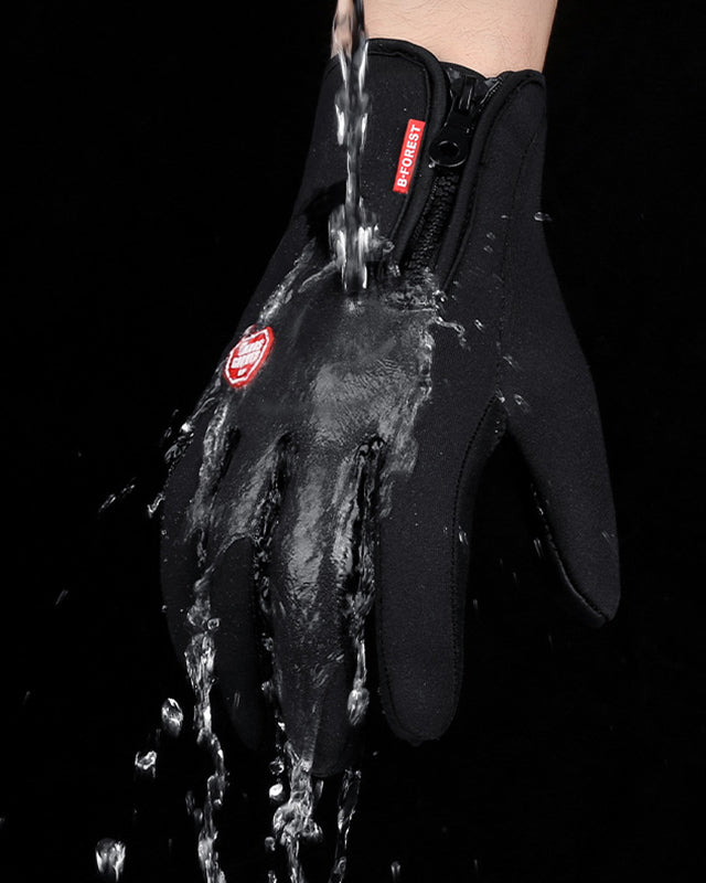 Fleece lined touchscreen winter gloves
