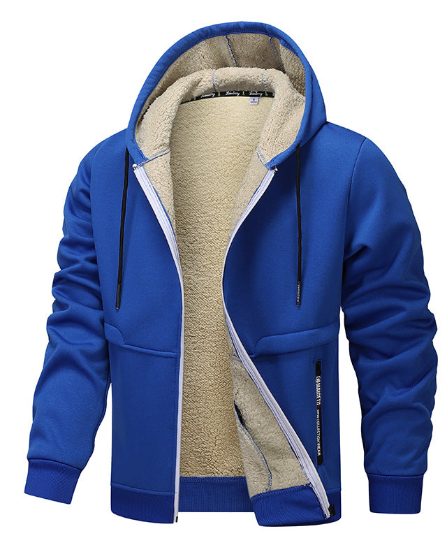 Men's sherpa lined zip hoodie