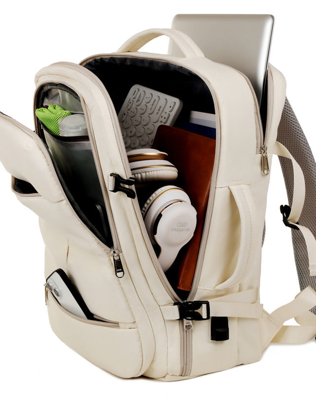 Large travel laptop backpack with many pockets