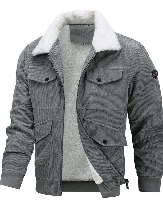 Men's corduroy sherpa lined jacket