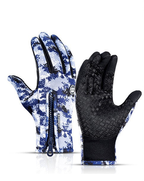 Fleece lined touchscreen winter gloves