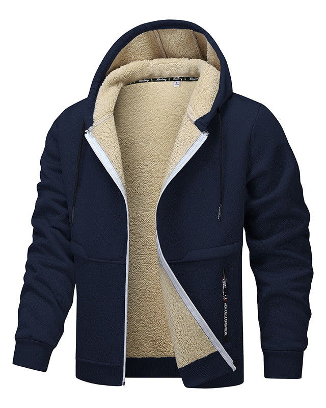 Men's sherpa lined zip hoodie
