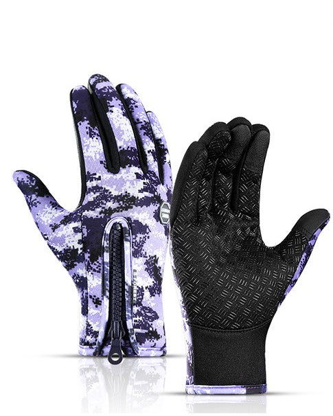 Fleece lined touchscreen winter gloves