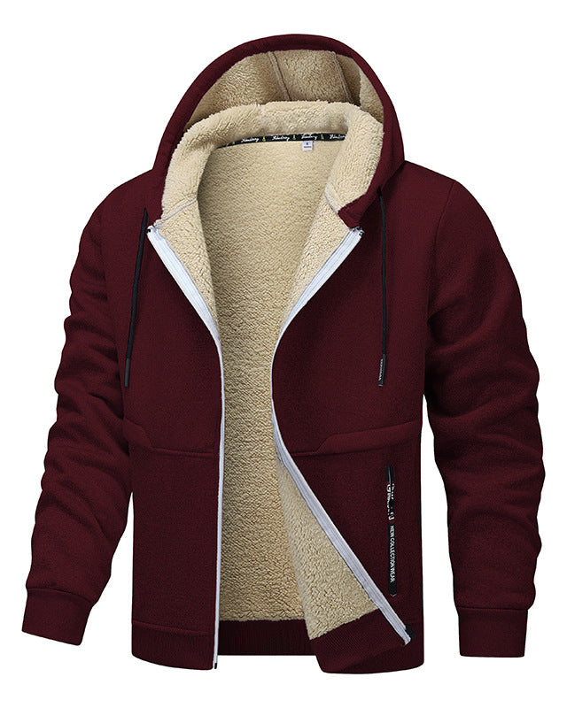 Men's sherpa lined zip hoodie