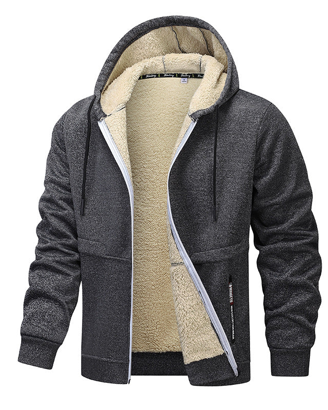 Men's sherpa lined zip hoodie