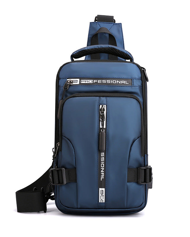 Men's black sling chest bag