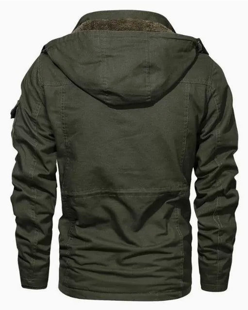 Men's hooded military style winter jacket