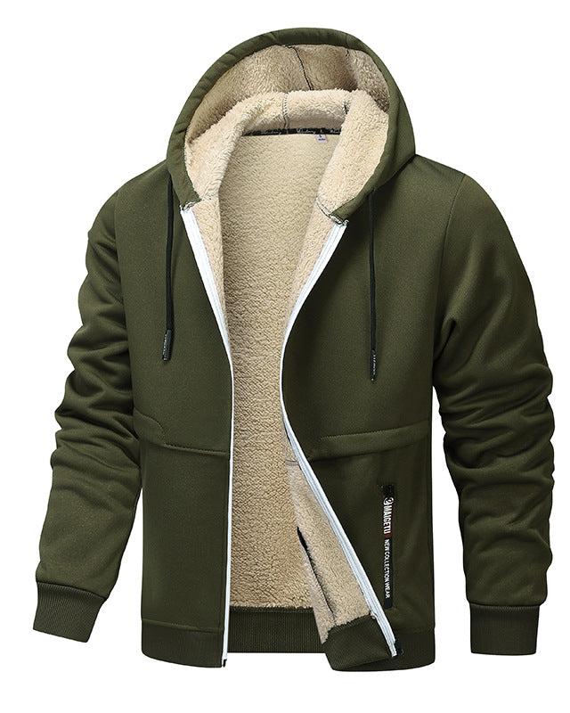 Men's sherpa lined zip hoodie