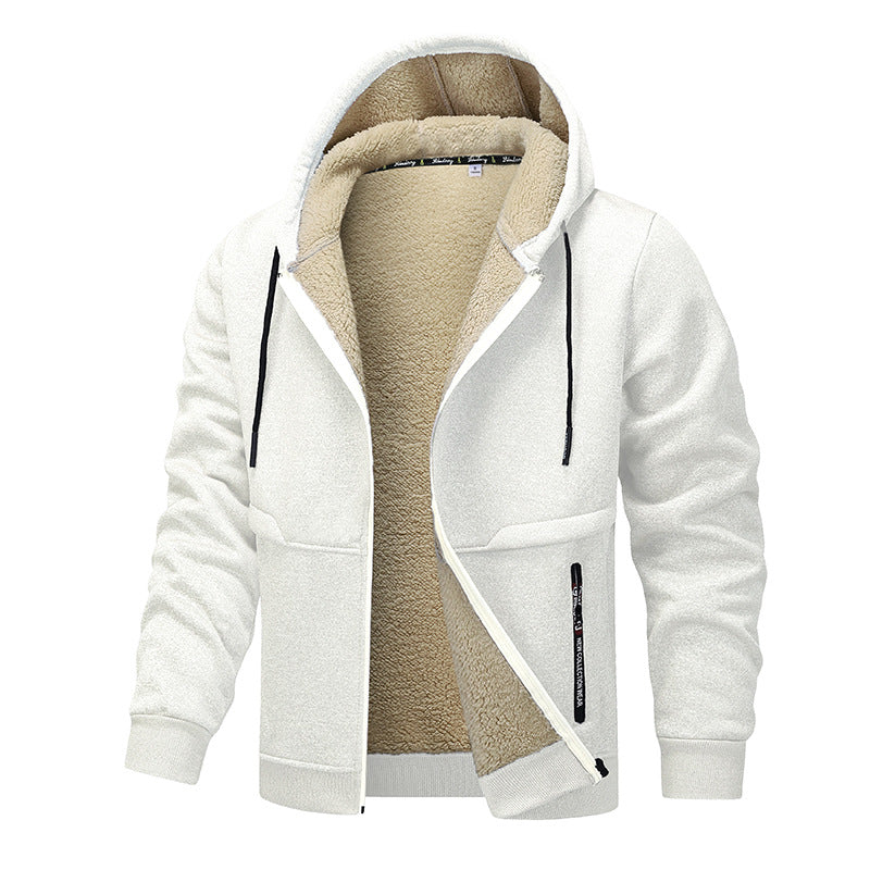 Men's sherpa lined zip hoodie