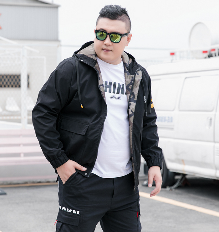 Tommy | Men's Plush Lined Hooded Jacket in Sizes up to 9XL
