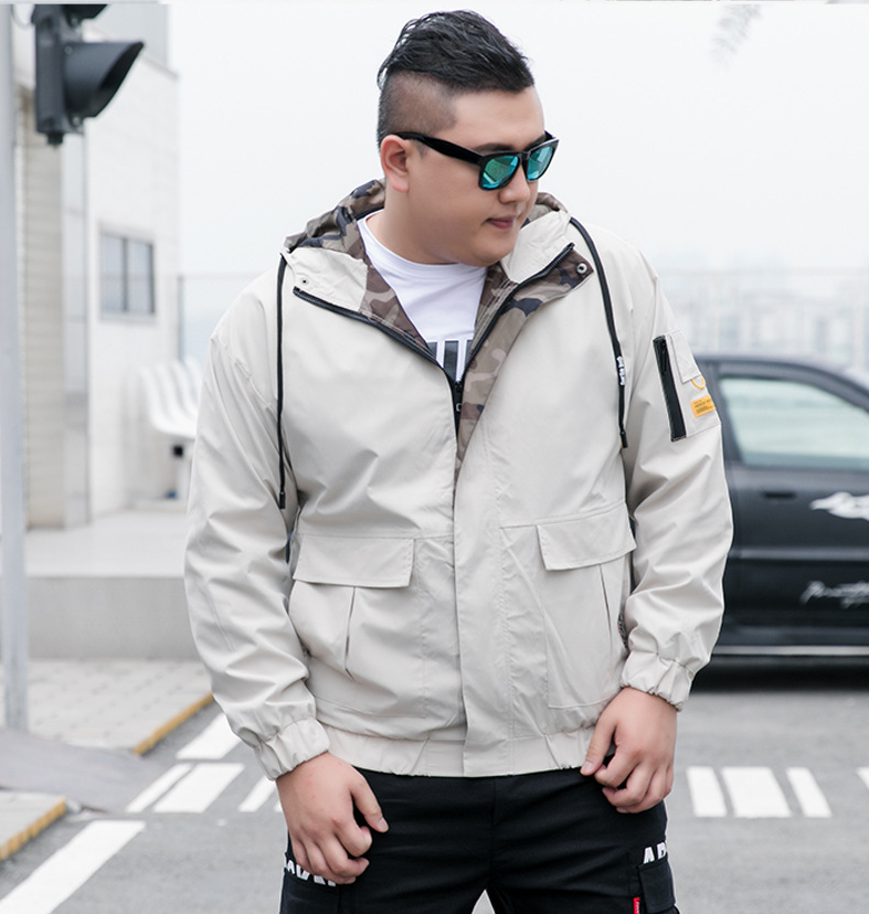 Men's plush lined hooded winter jacket