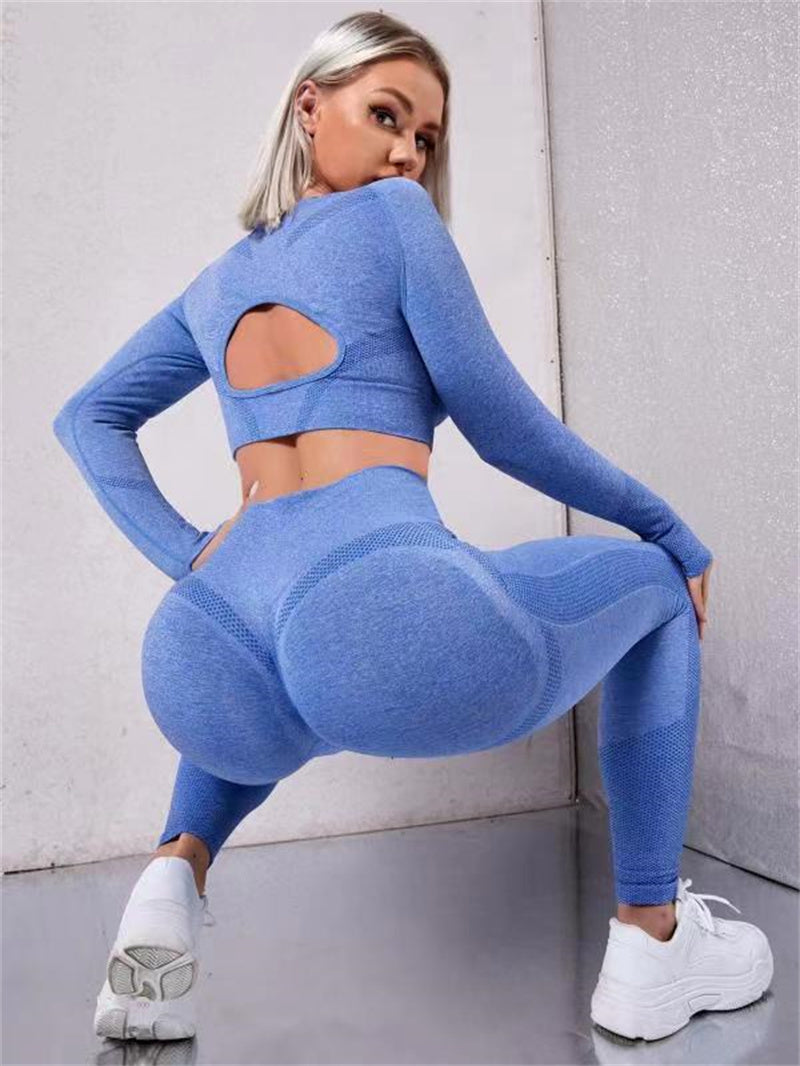 Women's seamless two piece gym set