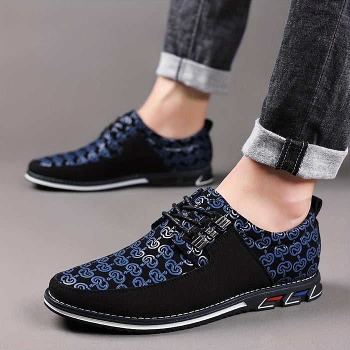 Men's Patterned Casual Sneakers with Cushioned Sole