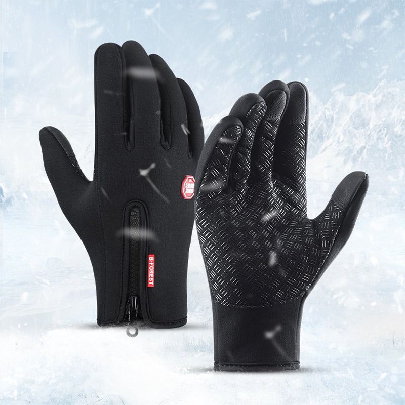 Fleece lined touchscreen winter gloves