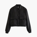 Women's Utility Bomber Jacket with Large Pockets