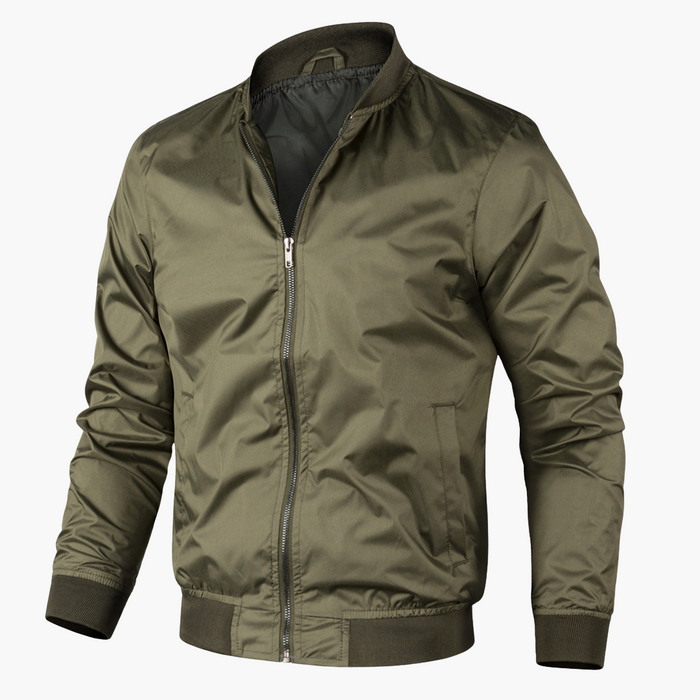 Men's Zip-Up Bomber Jacket – Modern & Lightweight