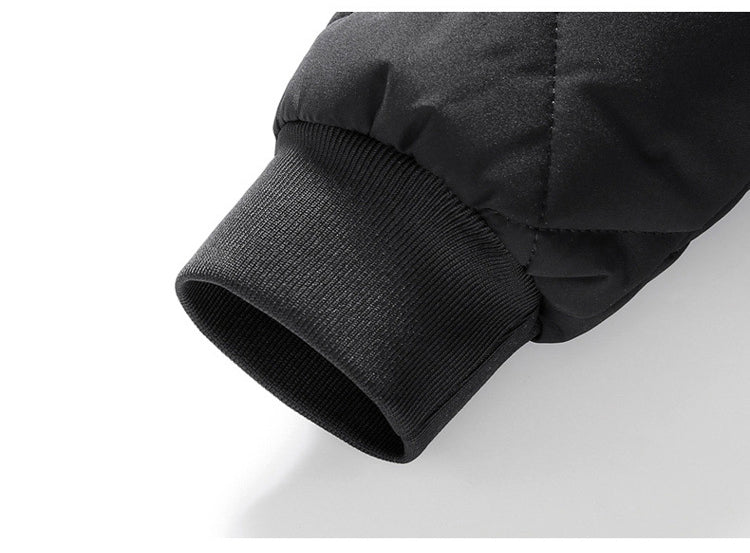 Men's diamond quilted bomber jacket