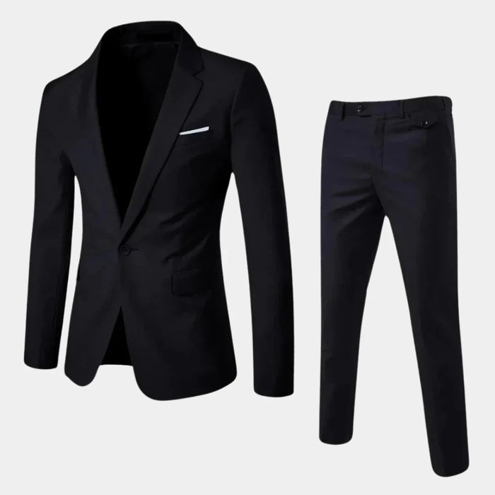 Men's Two-Piece Suit Blazer Trousers Slim Fit Formal