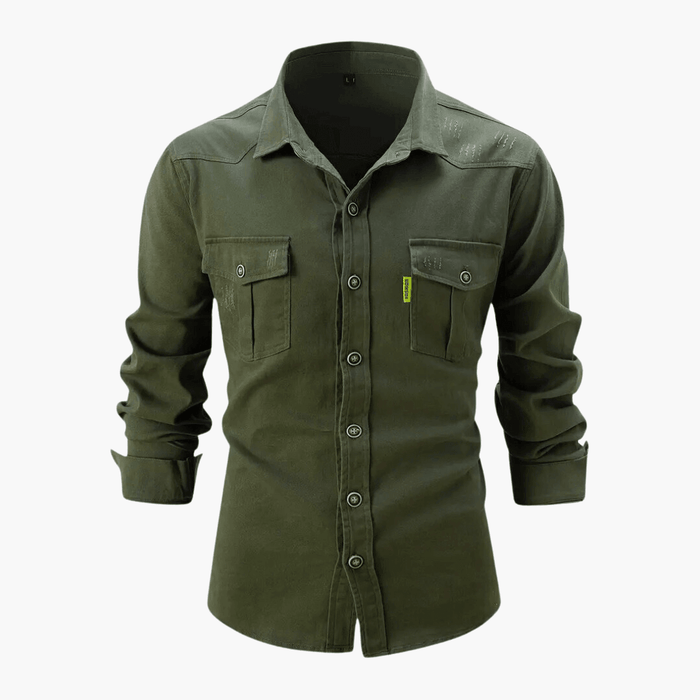 Men's Long Sleeve Shirt – Premium Cotton, Slim Fit, Elegant