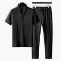 Men's Two-Piece Set with Long Sleeve Shirt and Pants for Spring and Autumn