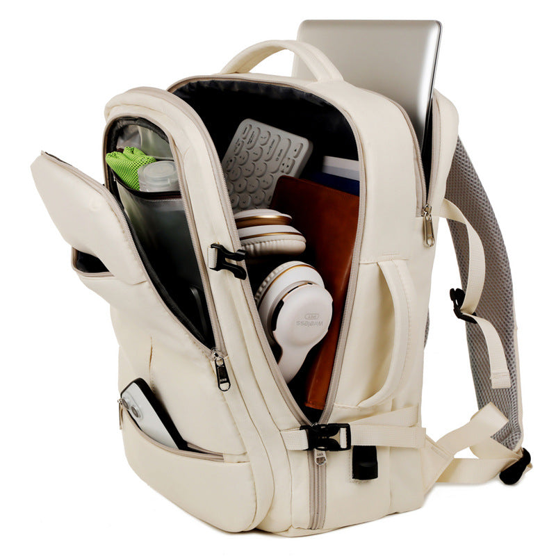 Large travel laptop backpack with many pockets