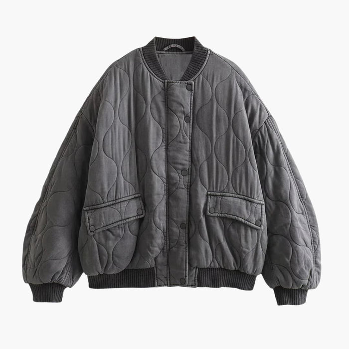 Loose-Fit Bomber Jacket for Women