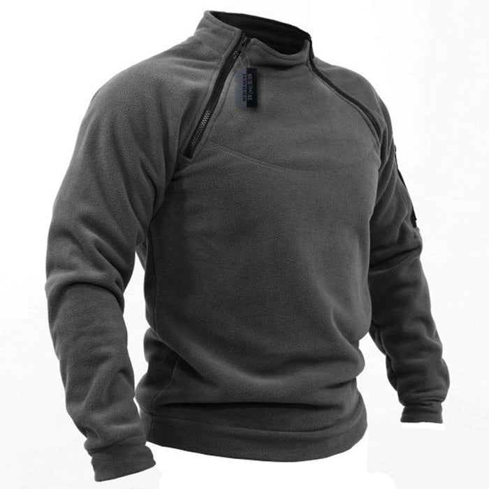 Men's Half-Zip Pullover with Chest Pocket for Layering