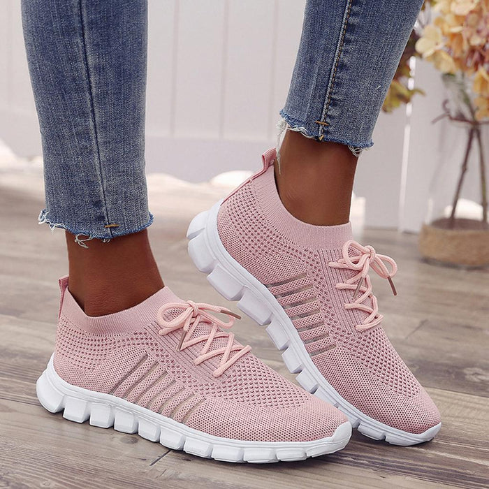 Women's Knit Slip-On Athletic Sneakers with Sock Fit