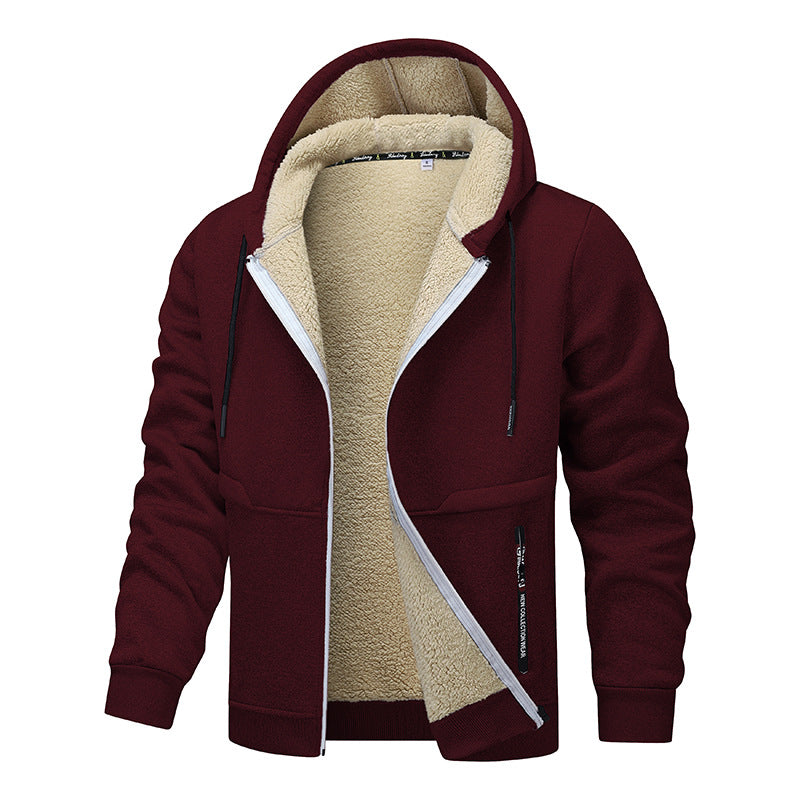 Men's sherpa lined zip hoodie