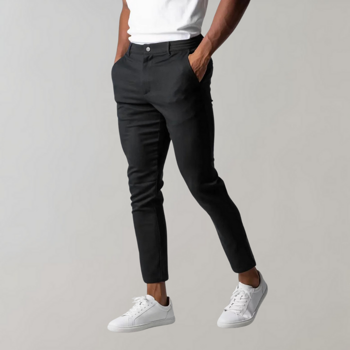 Men's Tapered Chinos with Side Pockets for Work