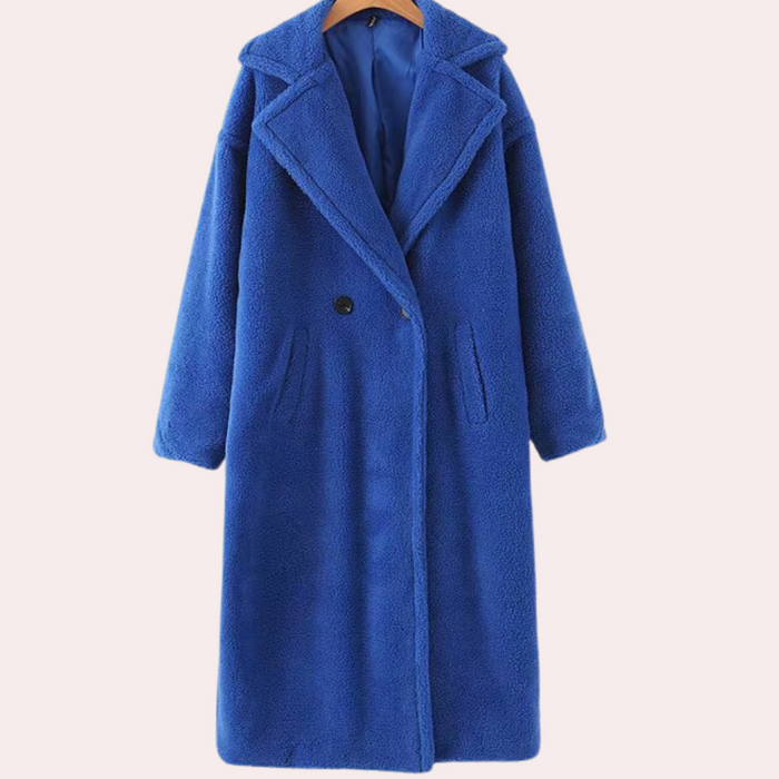 Women's Oversized Hooded Teddy Jacket Long Sleeve Zip Front