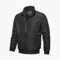 Men’s Bomber Jacket with Zip Closure and Ribbed Hem