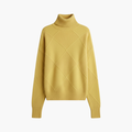 Women’s Turtleneck Sweater with Ribbed Knit and Long Sleeves