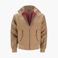 Men’s Jacket with Zipper Front and Ribbed Hem