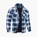 Men’s Plaid Button Up Jacket with Quilted Lining