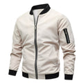Men’s Bomber Jacket with Long Sleeves and Zip