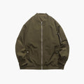 Men’s Bomber Jacket with Plain Design and Zip Front