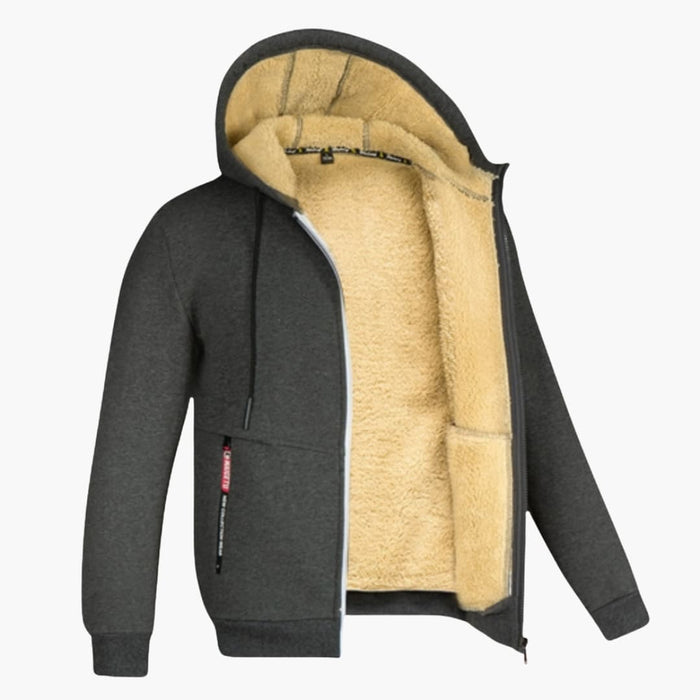 Men’s Hooded Jacket with Zip Front