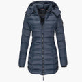 Men’s Hooded Jacket with Zipper Closure and Padded Panels