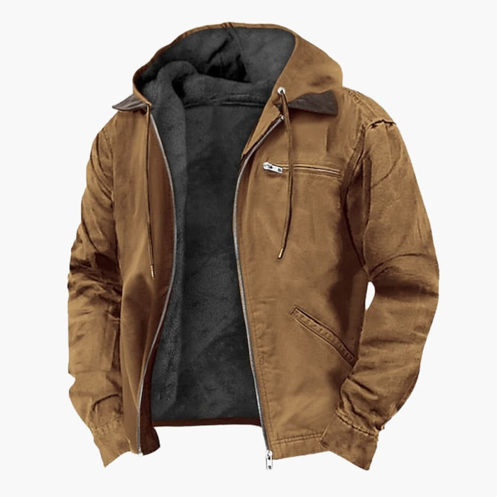 Men’s Outdoor Hooded Jacket with Zipper Pockets