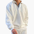 Men's Pullover with Collar Neck and Long Sleeves