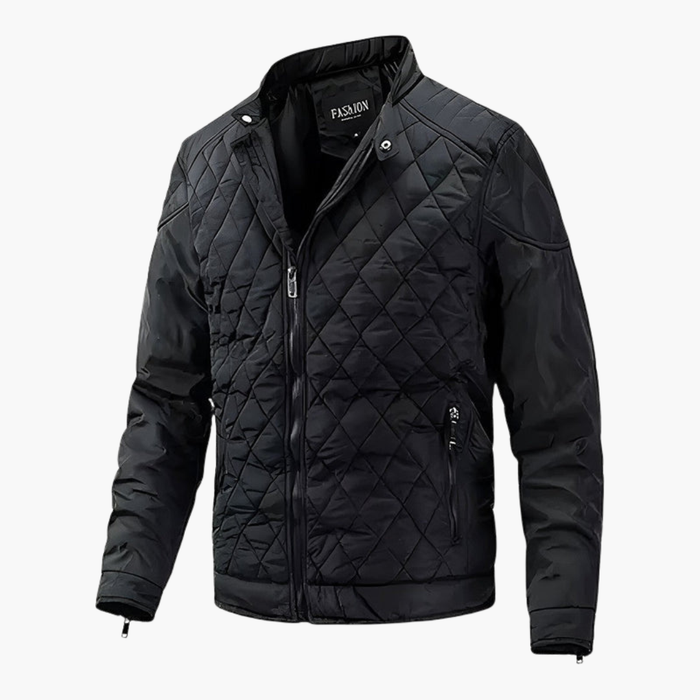 Men’s Quilted Padded Jacket with Zip Closure